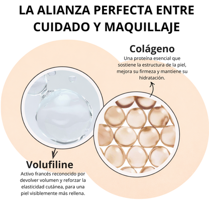 Base de maquillaje 2 en 1 con brocha integrada