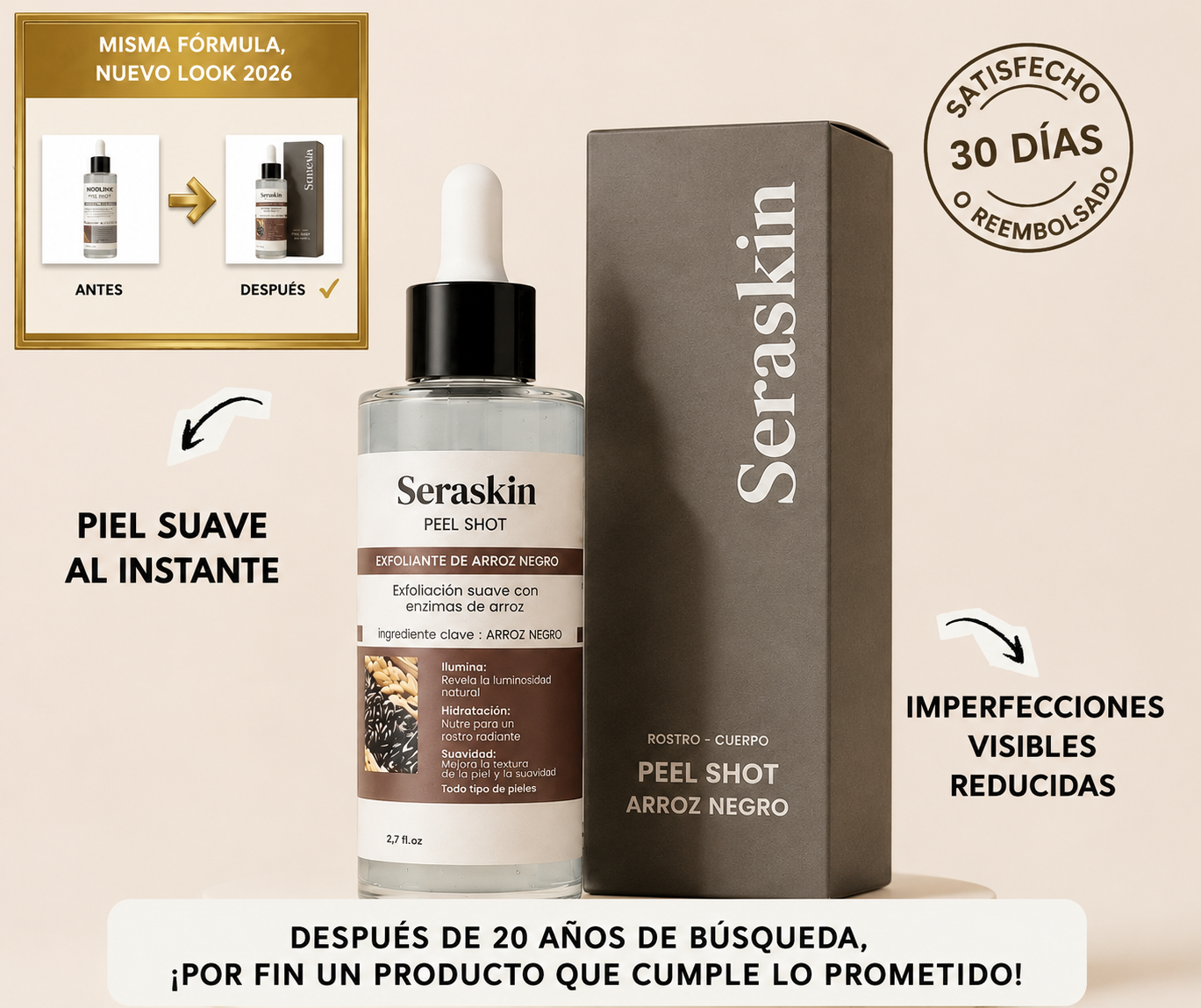 Peel Shot Coreano - Elimina las Impurezas y Sublima tu Piel