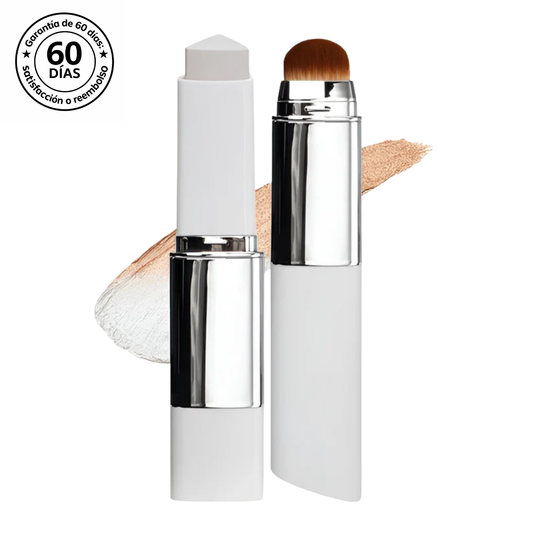Base de maquillaje 2 en 1 con brocha integrada
