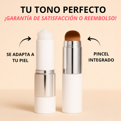 Base de maquillaje 2 en 1 con brocha integrada